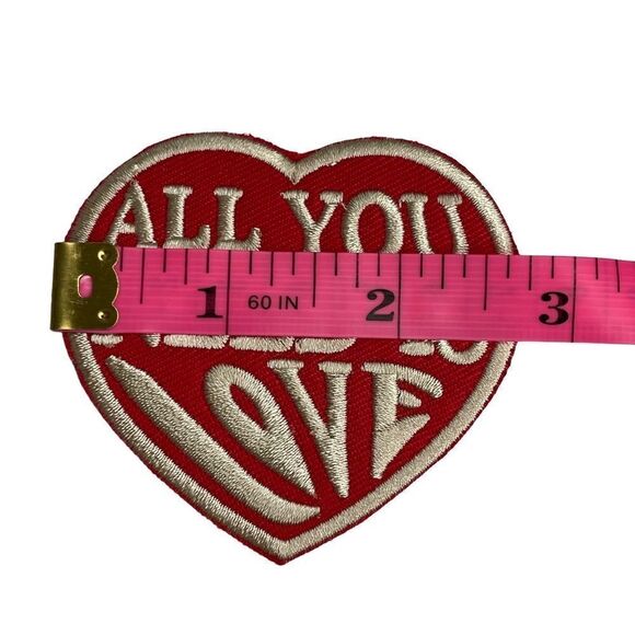 All You Need Is Love Heart Embroidered Patch - Picture 3 of 4